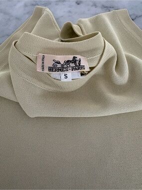Rare yellow Hermès cream tank top